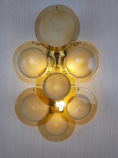  JL Light Style Murano glass wall sconce amber discs - 4297740