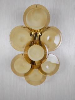  JL Light Style Murano glass wall sconce amber discs - 4297741