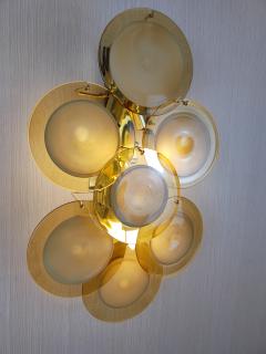  JL Light Style Murano glass wall sconce amber discs - 4297742