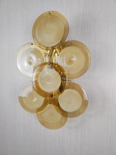  JL Light Style Murano glass wall sconce amber discs - 4297743