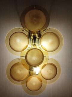  JL Light Style Murano glass wall sconce amber discs - 4297744