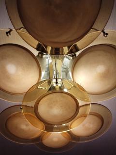  JL Light Style Murano glass wall sconce amber discs - 4297745