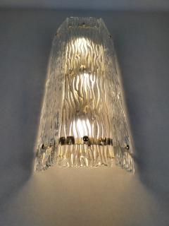  JL Light Style Murano glass wall sconce clear bark slabs - 4298506