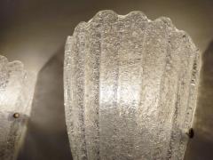  JL Light Style Murano glass wall sconce clear grained half cup - 4535038