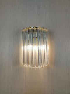  JL Light Style Murano glass wall sconce clear quadriedri - 4298369