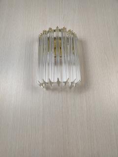  JL Light Style Murano glass wall sconce clear quadriedri - 4298371