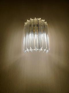  JL Light Style Murano glass wall sconce clear quadriedri - 4298373