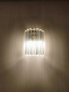  JL Light Style Murano glass wall sconce clear quadriedri - 4298374