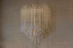  JL Light Style Murano glass wall sconce clear triedri in cascade shape - 4298353