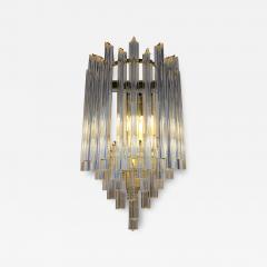  JL Light Style Murano glass wall sconce clear triedri in cascade shape - 4393972