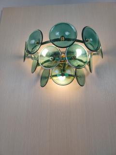 JL Light Style Murano glass wall sconce green Trumpets - 4298093