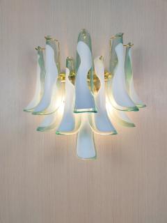  JL Light Style Murano glass wall sconce green feathers large version - 4320986