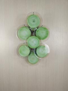  JL Light Style Murano glass wall sconce light green discs - 4297719
