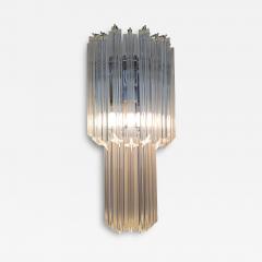  JL Light Style Murano glass wall sconce long tiers clear quadriedri - 4393971