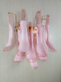  JL Light Style Murano glass wall sconce pink feathers large version - 4297983