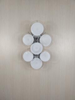  JL Light Style Murano glass wall sconce white discs - 4297728