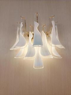  JL Light Style Murano glass wall sconce white feathers large version - 4323344