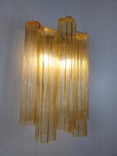  JL Light Style Murano glass wall sconce with amber long alternated tronchi glasses - 4298258
