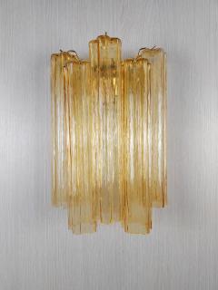  JL Light Style Murano glass wall sconce with amber long alternated tronchi glasses - 4298260