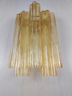  JL Light Style Murano glass wall sconce with amber long alternated tronchi glasses - 4298264