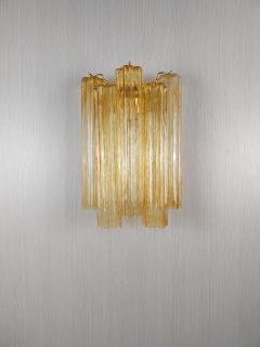  JL Light Style Murano glass wall sconce with amber long alternated tronchi glasses - 4298275