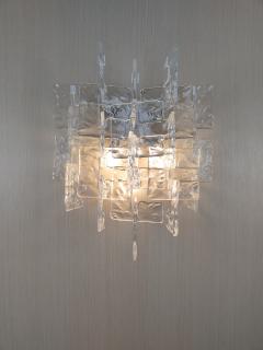  JL Light Style Murano glass wall sconce with clear C link glasses - 4297911