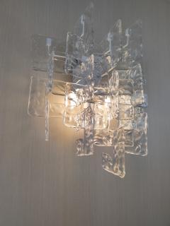  JL Light Style Murano glass wall sconce with clear C link glasses - 4297912