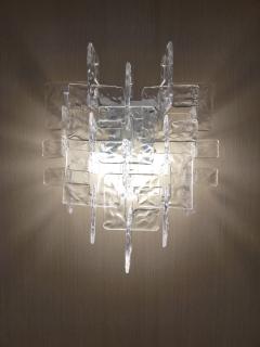  JL Light Style Murano glass wall sconce with clear C link glasses - 4297917