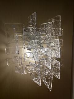  JL Light Style Murano glass wall sconce with clear C link glasses - 4297918