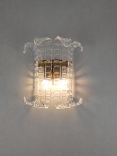  JL Light Style Murano glass wall sconce with clear Felci glasses - 4297988