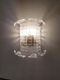  JL Light Style Murano glass wall sconce with clear Felci glasses - 4297989