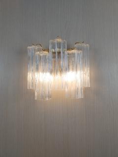  JL Light Style Murano glass wall sconce with clear alternated Tronchi glasses - 4298171