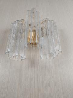  JL Light Style Murano glass wall sconce with clear alternated Tronchi glasses - 4298193