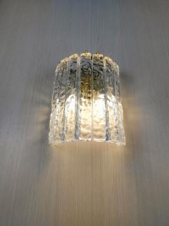  JL Light Style Murano glass wall sconce with clear hammered bars - 4298027