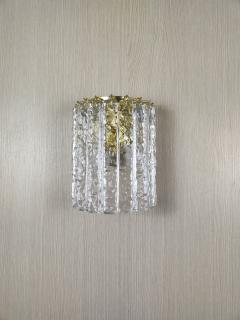  JL Light Style Murano glass wall sconce with clear hammered bars - 4298028