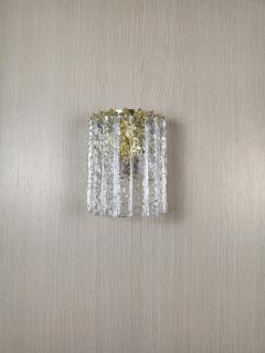  JL Light Style Murano glass wall sconce with clear hammered bars - 4298030