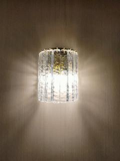 JL Light Style Murano glass wall sconce with clear hammered bars - 4298031