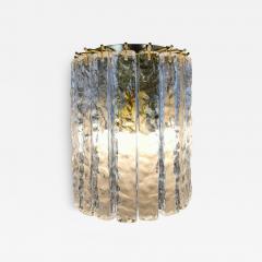 JL Light Style Murano glass wall sconce with clear hammered bars - 4413683