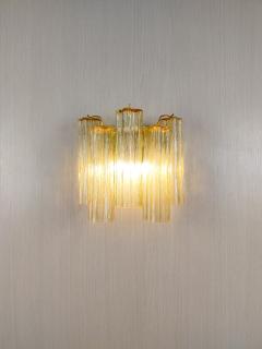  JL Light Style Murano glass wall sconce with side alternated amber tronchi glasses - 4550305