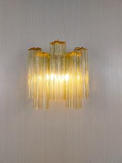  JL Light Style Murano glass wall sconce with side alternated amber tronchi glasses - 4550306