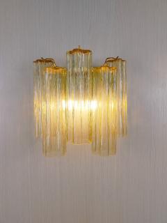  JL Light Style Murano glass wall sconce with side alternated amber tronchi glasses - 4550328