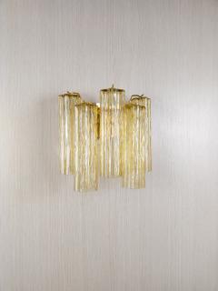  JL Light Style Murano glass wall sconce with side alternated amber tronchi glasses - 4550329