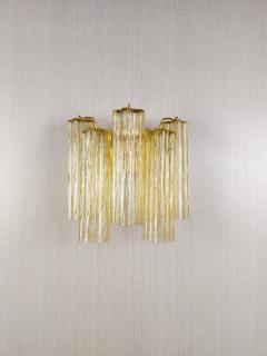  JL Light Style Murano glass wall sconce with side alternated amber tronchi glasses - 4550330