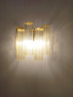  JL Light Style Murano glass wall sconce with side alternated amber tronchi glasses - 4550333