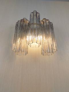  JL Light Style Murano glass wall sconce with side alternated gray tronchi glasses - 4550225