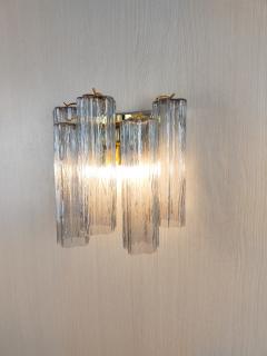  JL Light Style Murano glass wall sconce with side alternated gray tronchi glasses - 4550226
