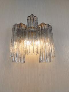  JL Light Style Murano glass wall sconce with side alternated gray tronchi glasses - 4550231
