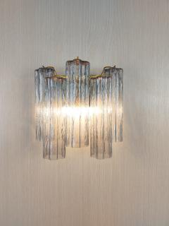  JL Light Style Murano glass wall sconce with side alternated gray tronchi glasses - 4550232