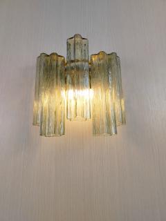  JL Light Style Murano glass wall sconce with side alternated green tronchi glasses - 4550201