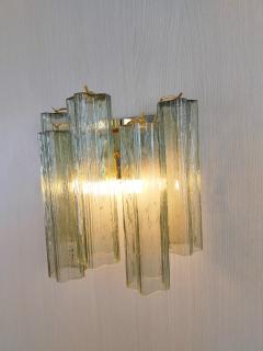  JL Light Style Murano glass wall sconce with side alternated green tronchi glasses - 4550203